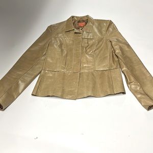Leather Anonymous John Carlisle camel color blazer /coat